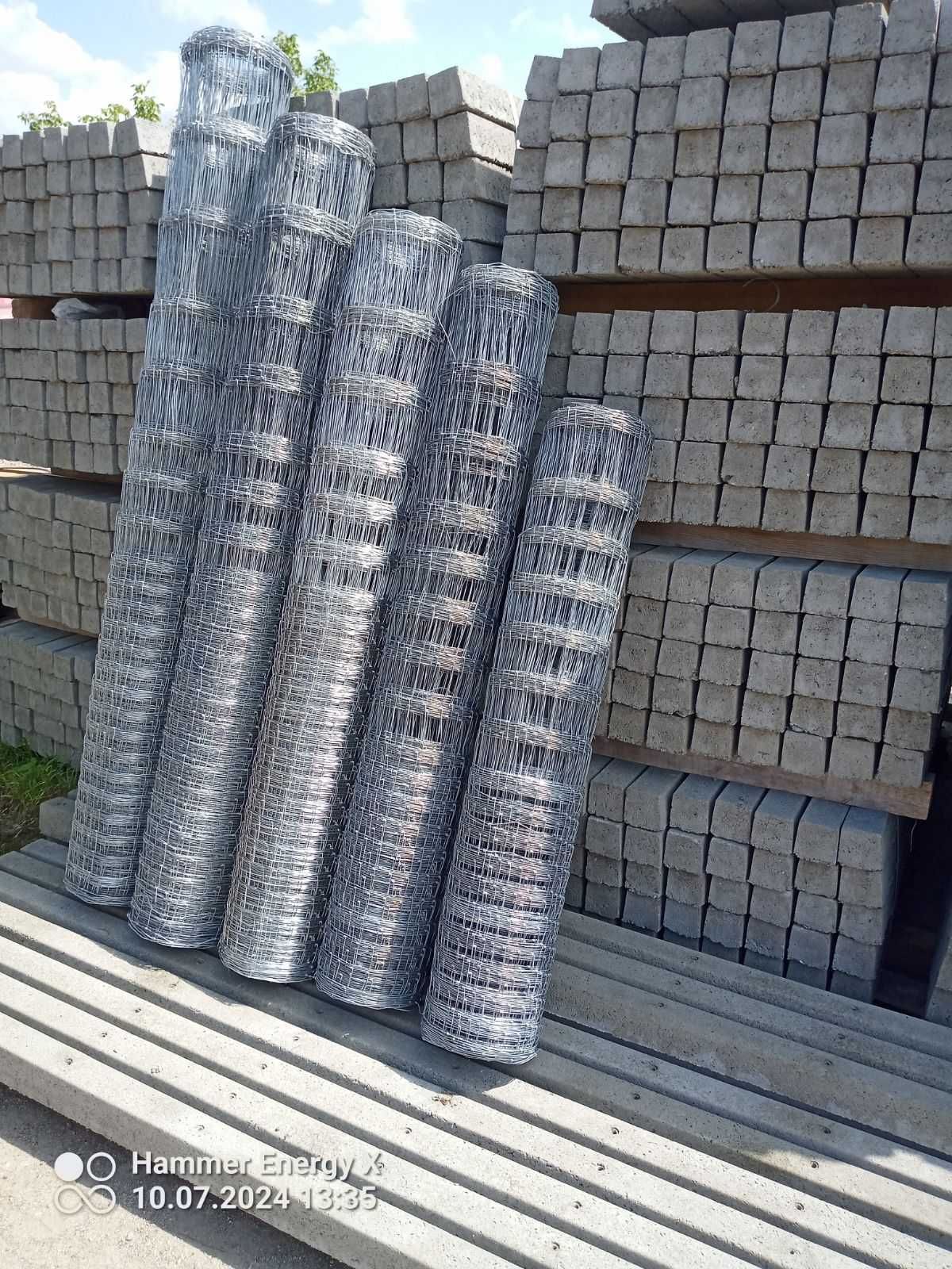 Słupek betonowy 23zł Brutto Producent Siatka leśna Ogrodzenie leśne