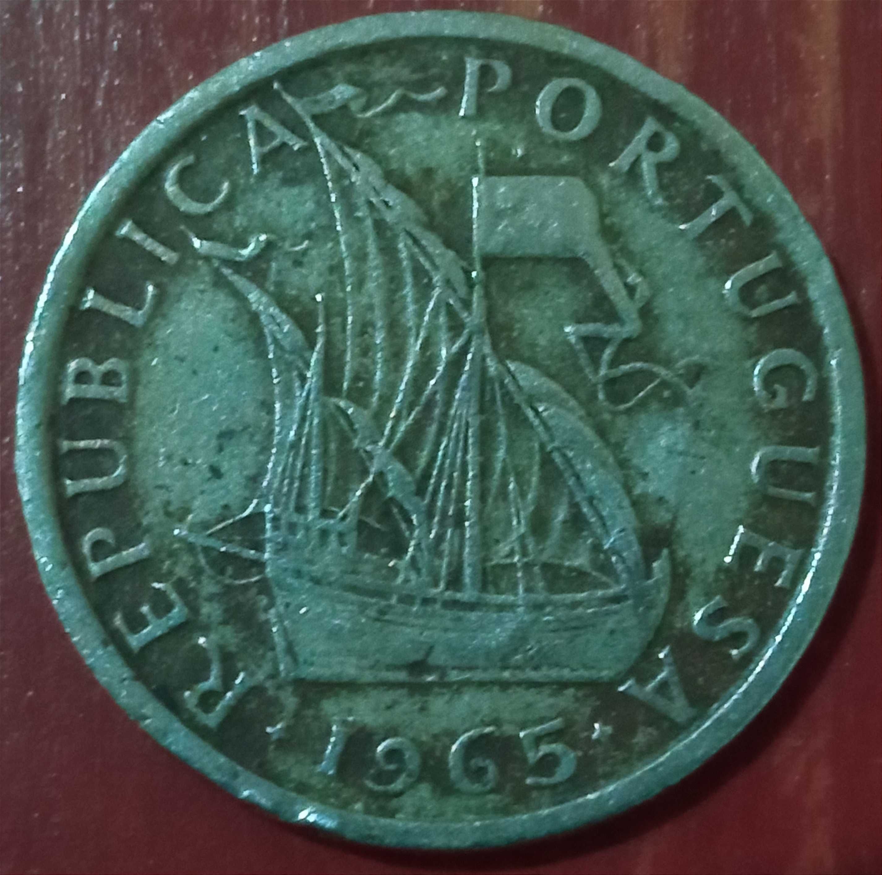 5 escudos República Portuguesa 1965