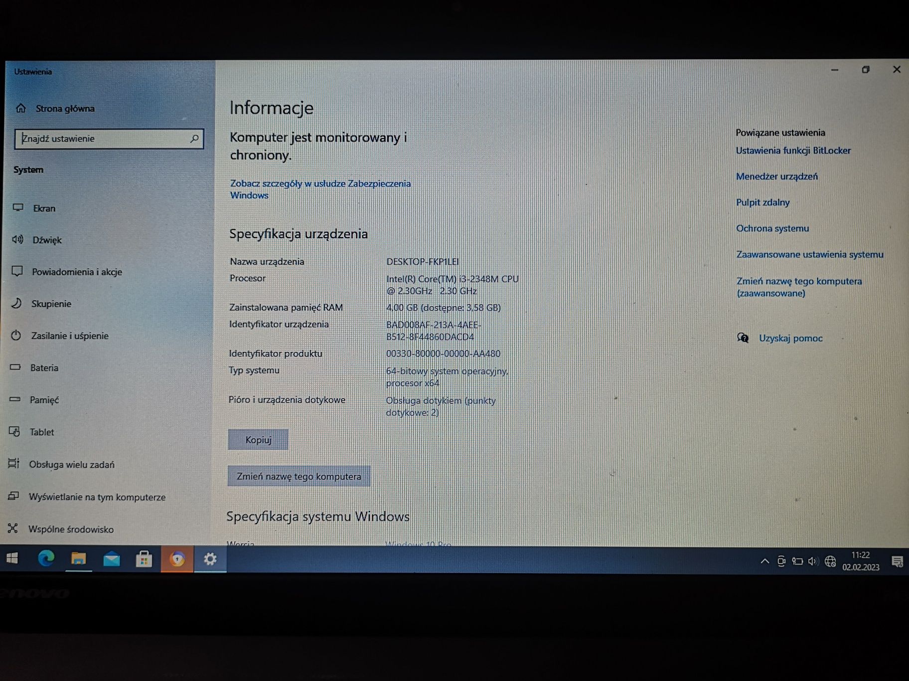 Lenovo Think Pad E430, 2h na baterii