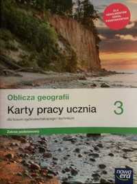 Geografia 3 LO Oblicza geografii. Karty pracy ucznia ZP Nowa Era