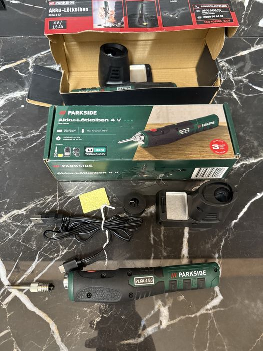 Паяльник акумуляторний Parkside PLKA 4 B3 (4 В, до 470 °C, USB-C