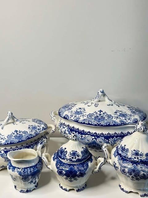 Rzadki antyczny zestaw ceramiki Boch Frères Keramis (1890–1920)