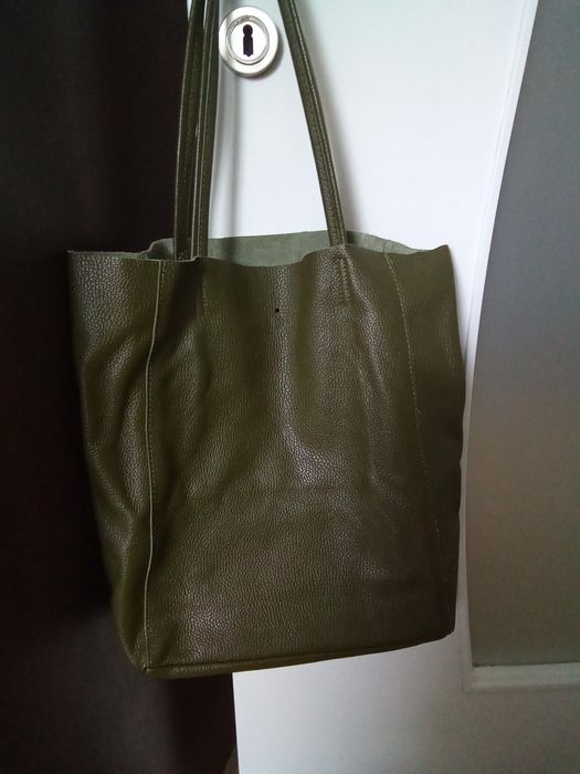 Zielona shoperka na ramię