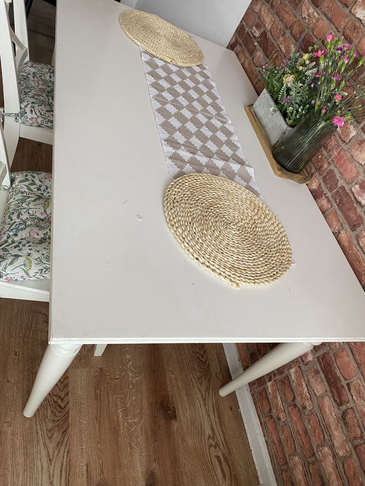 Stół ikea igatorp plus 4 krzesła