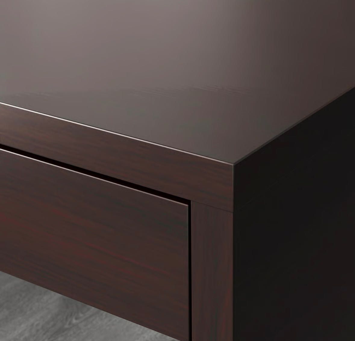 Biurko Ikea micke czarnobrązowe