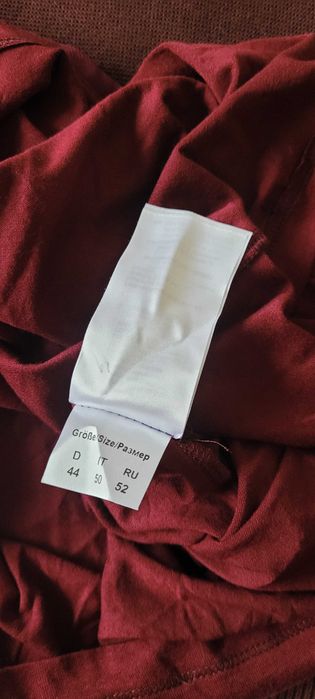 Burgundowa bluzka wiskoza falbanki Himmelblau, roz 44