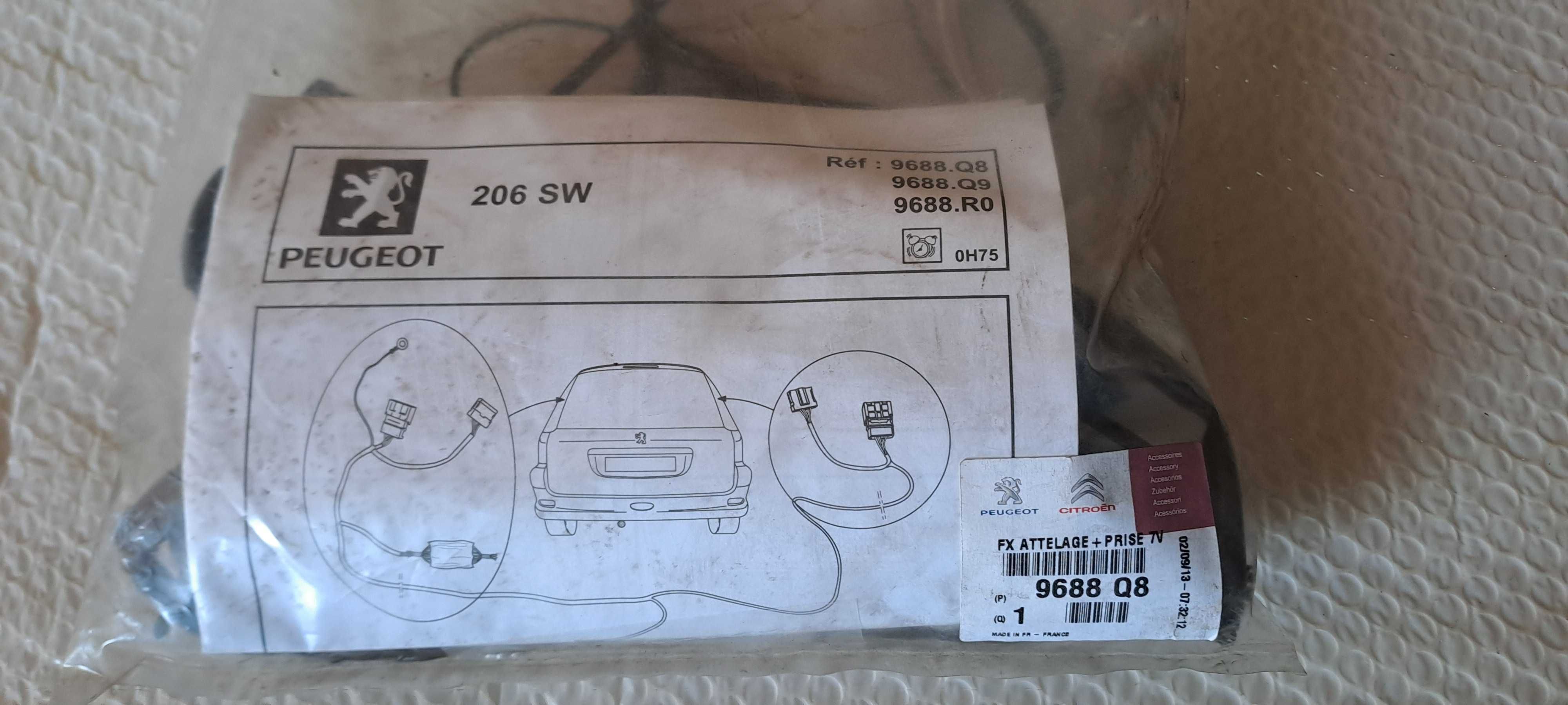 Wiązka haka 206 SW Peugeot 7-pin NOWA ORG PSA 9688Q8
