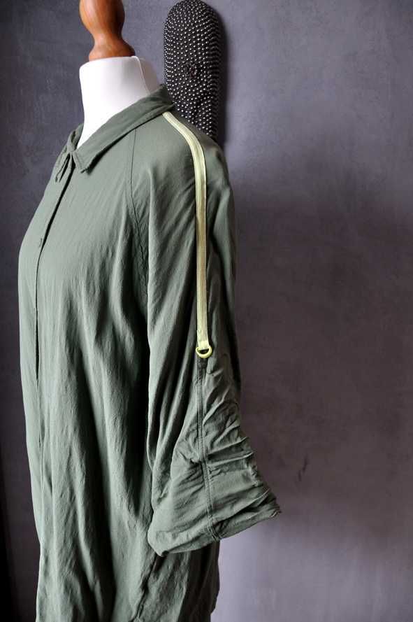 Tunika koszula khaki neon wiskoza XS S