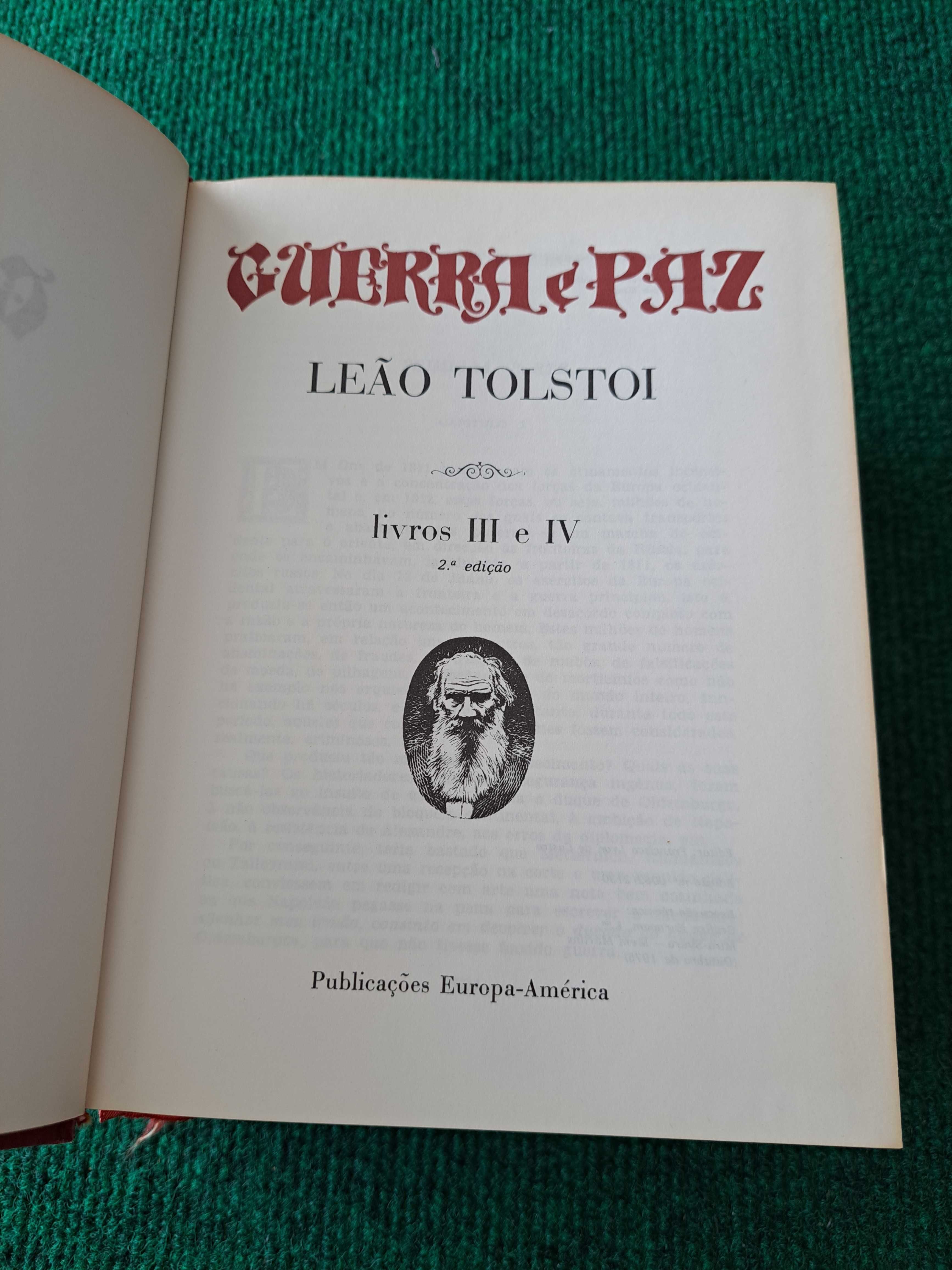 Guerra e Paz - 4 livros em 2 volumes - Leão Tolstoi