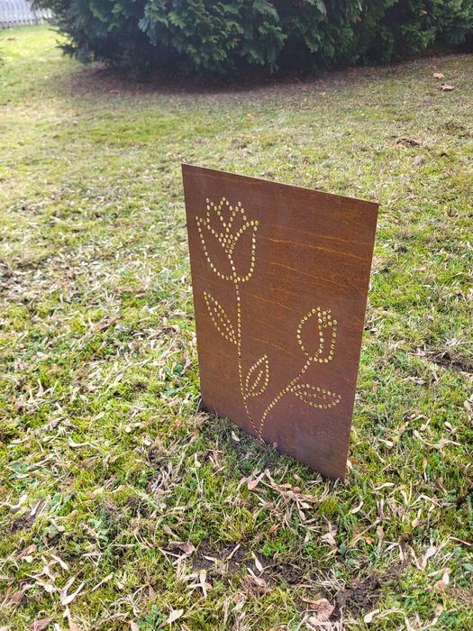 Panel dekorayjny perforowany corten do ogrodu/domu