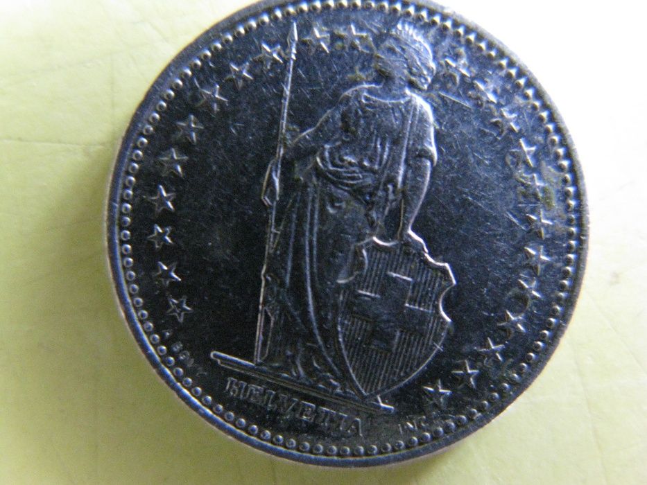 Монеты 1/2 франка Швейцария 1990