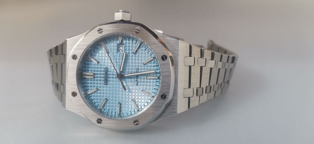 Seiko Royal Oak MOD 41.5mm azul com degradê ou azul tiffany