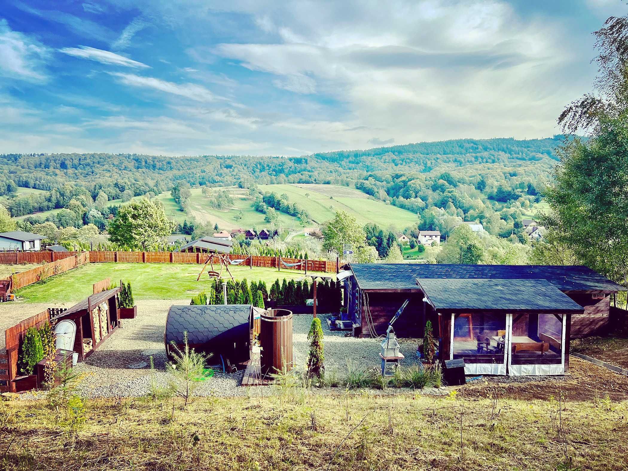 Bieszczady domek z jacuzzi duży teren, sauna basen