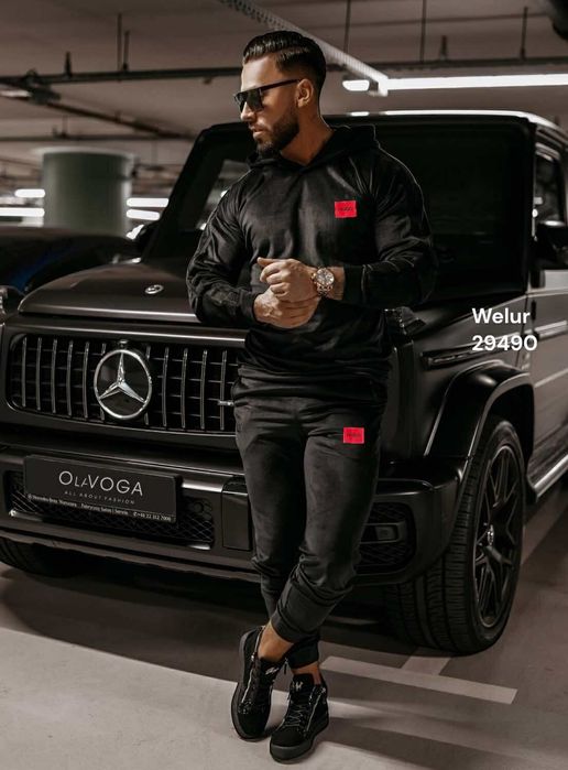 Hugo Boss dresy męskie welurowe M L XL 2xl