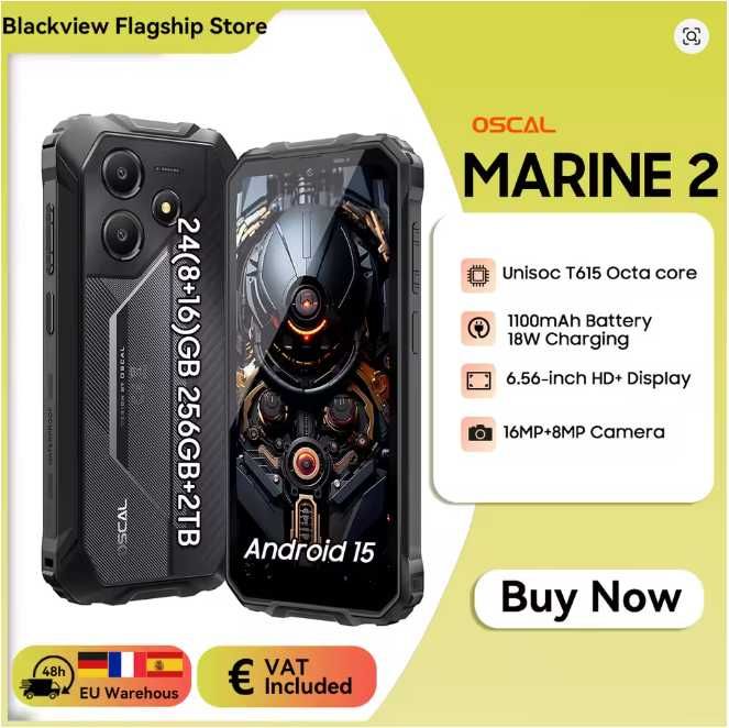 Oscal Marine 2 - Android 15 - 8GB / 256GB