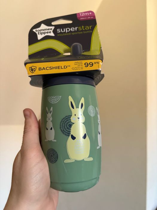 Новый Tommee Tippee поильник непроливайка с крышкой 6+ 12+ месяцев