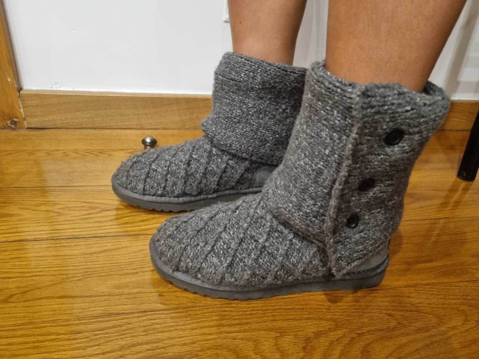 Uggs Cinzentas Bota Lã