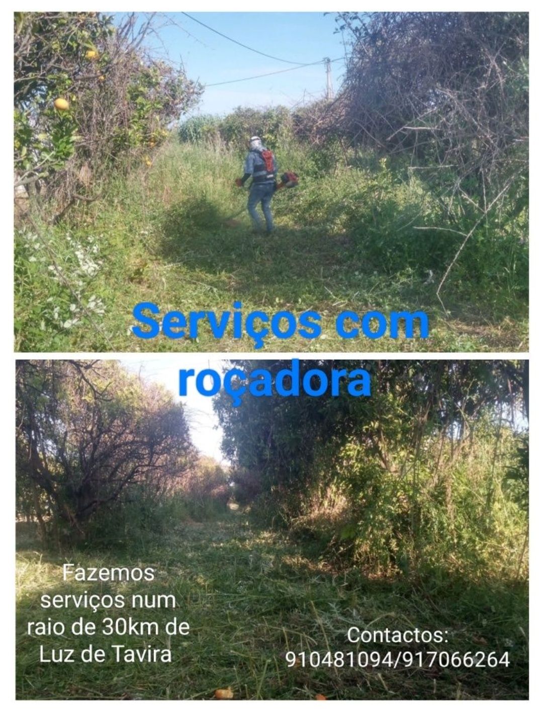 Serviço de roçadora