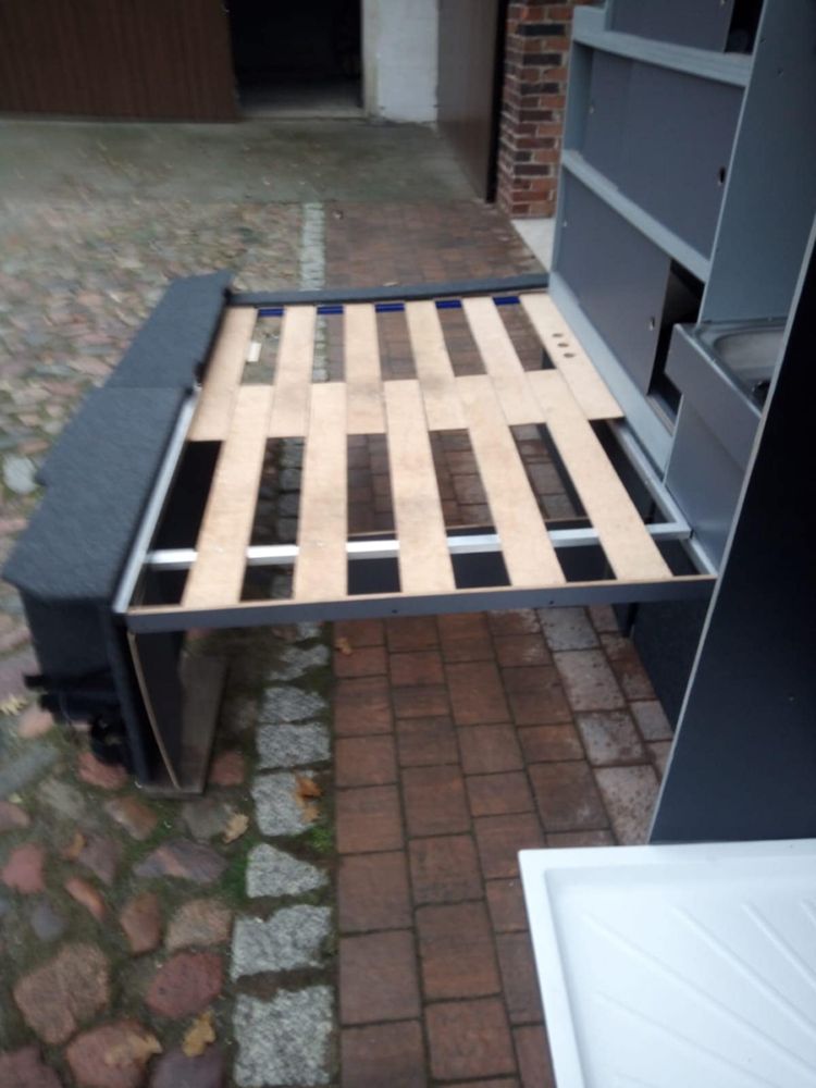 Kompletna zabudowa camper VW T4 T5 - łóżko, kuchenka, zlew, pysznic.