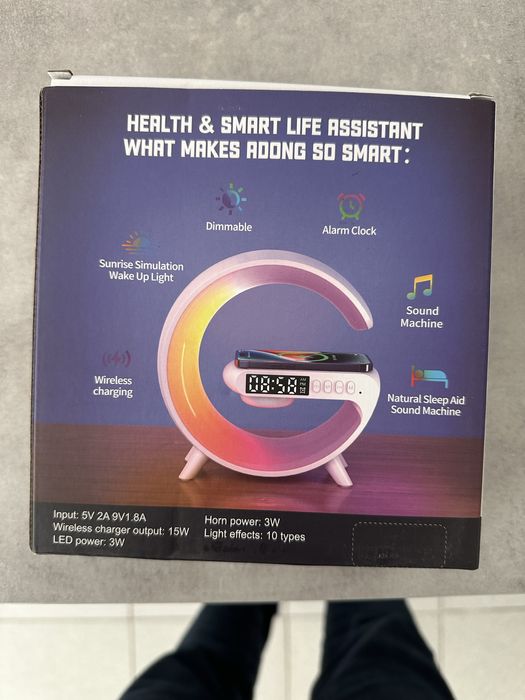 Coluna de som com luz inteligente