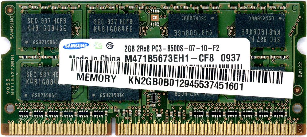 Оперативная память озу SAMSUNG DDR3 SODIMM 2Gb 1333 МГц для ноутбука