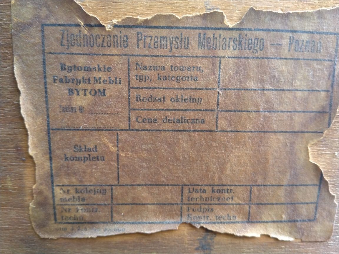 Komoda Bytomską PRL Vintage