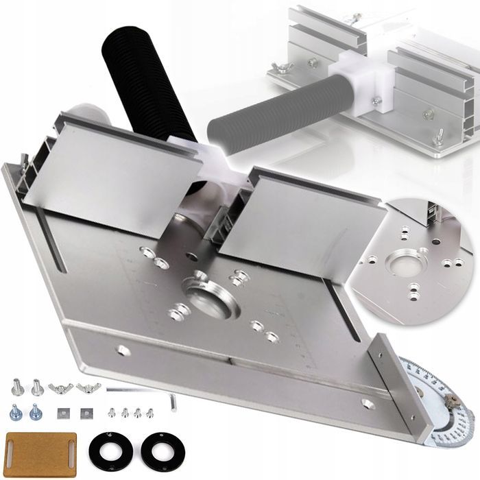 Płyta Blat Wkładkowa Do Stołu Frezarki Z Prowadnicą Płytka Aluminiowa