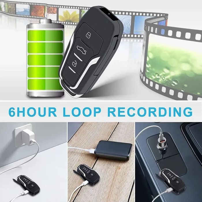 Камера безопасности 1080P 128ГБ в корпусе автомобильного ключа