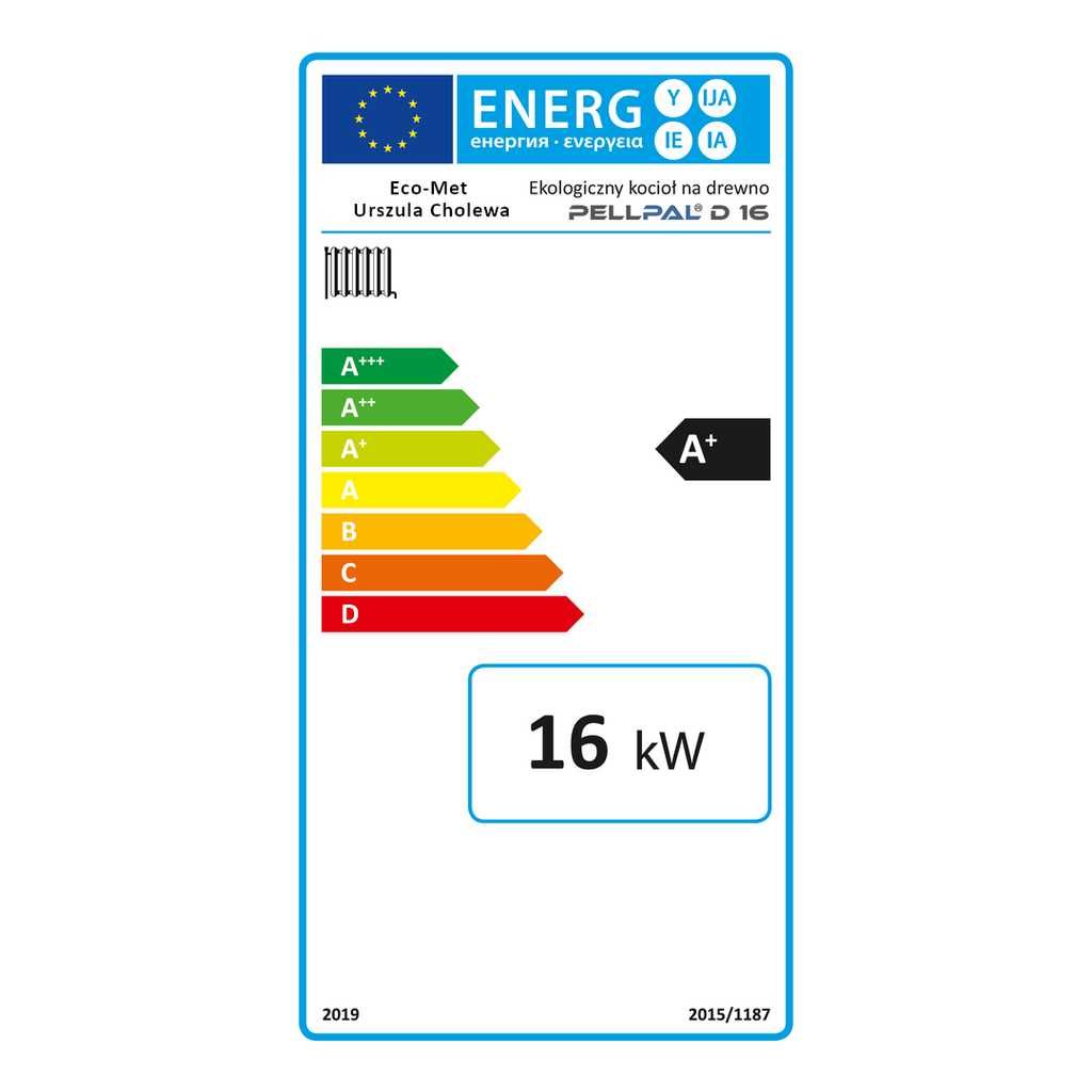 Kocioł na drewno PellPal D 16kW – 5 Klasa ECODESIGN Lista ZUM