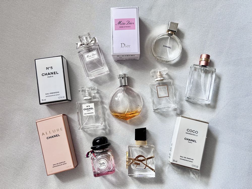 Flakony po perfumach Chanel - Dior - Hermes - YSL