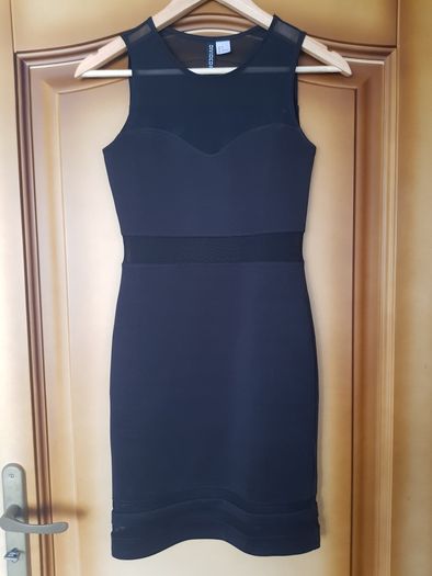 Krótka sukienka z siateczką H&M rozmiar 34 XS