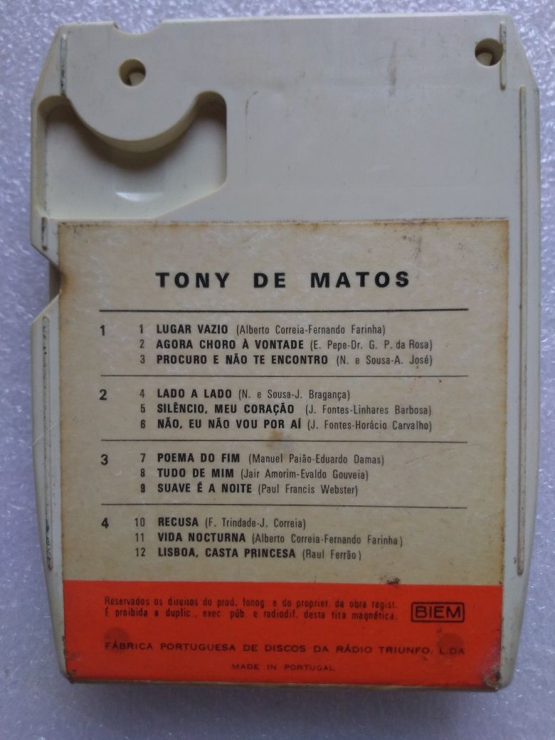 8 track tape cassette cartridge Tony de Matos