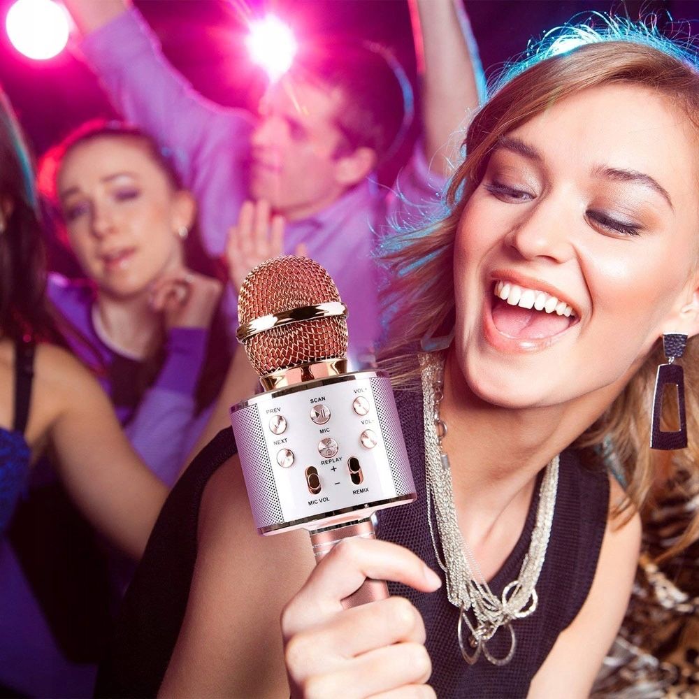 Mikrofon głośnik bluetooth karaoke 1800mah Android