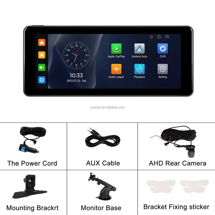 ECRÃ Portátil 7" HD | CARPLAY & ANDROID AUTO sem fios | Camara HD NOVO