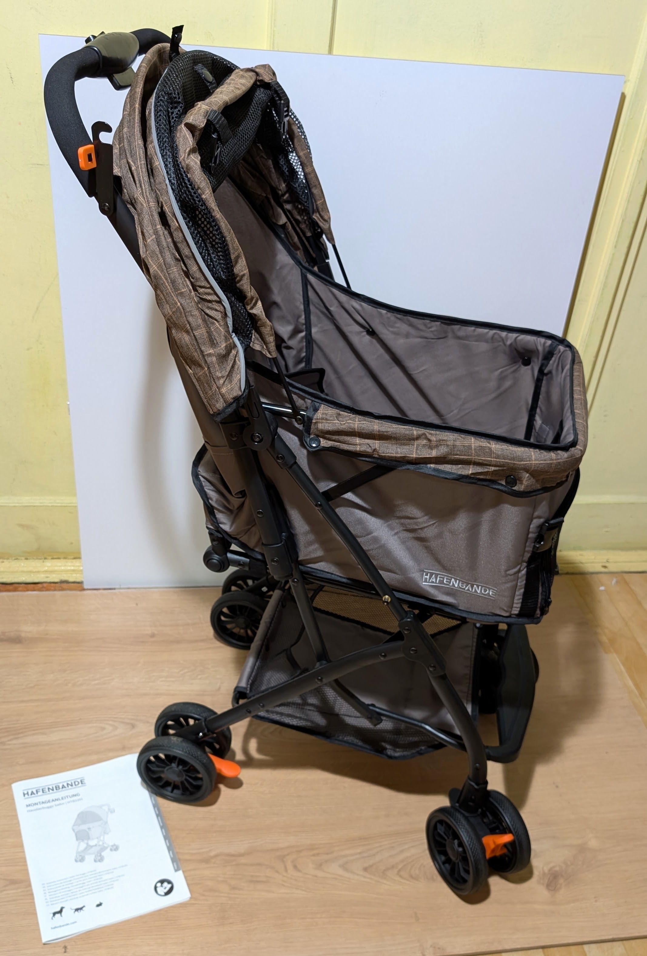 Hafenbande Wózek Dla Psa Kota Buggy Sailor Brązowo-Szary Do 15Kg