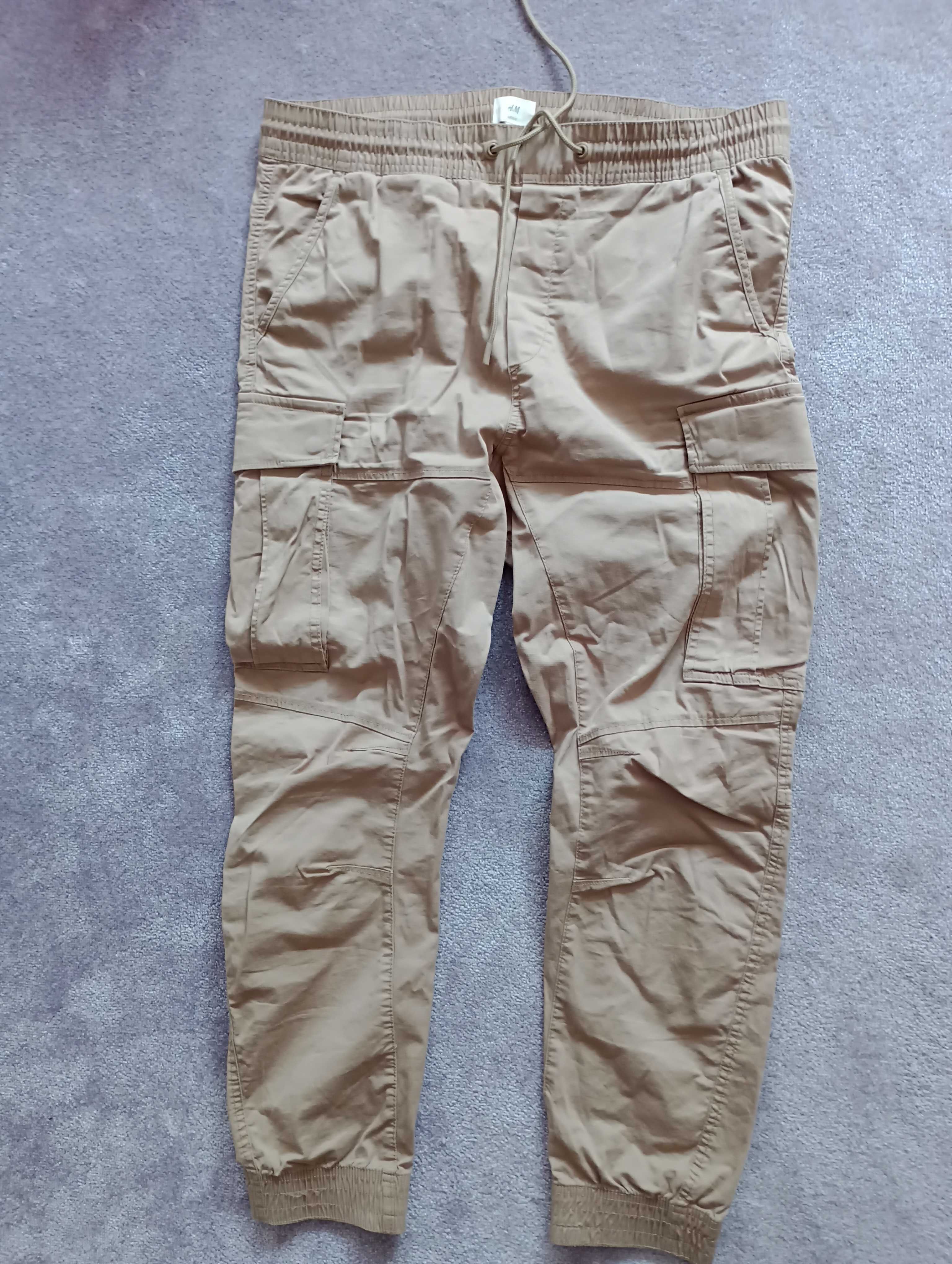 Spodnie jogger H&M Beżowe L