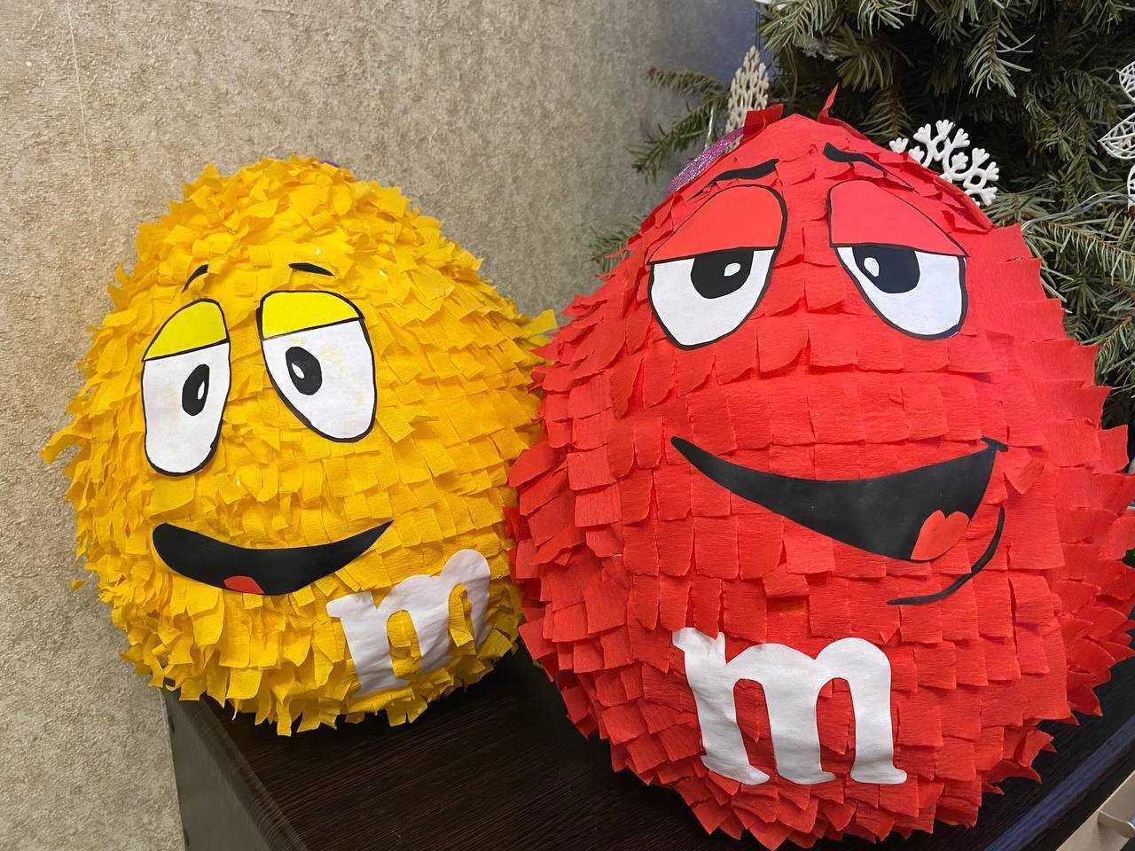 Пиньята жолтый и красный M&M’s
