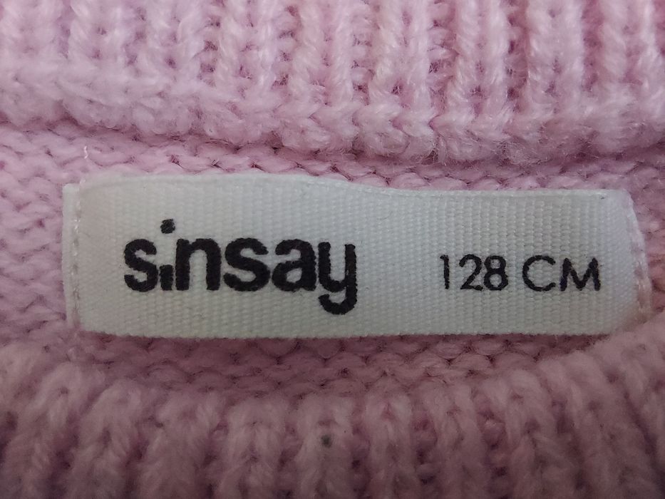 Дитячий теплий в'язаний светр Sinsay 128см з квітами