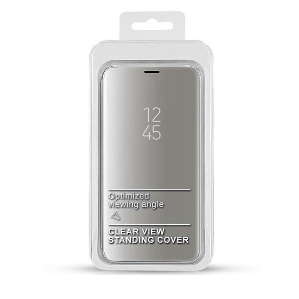 Etui Clear View Samsung A22 Lte A225 Srebrny/Silver