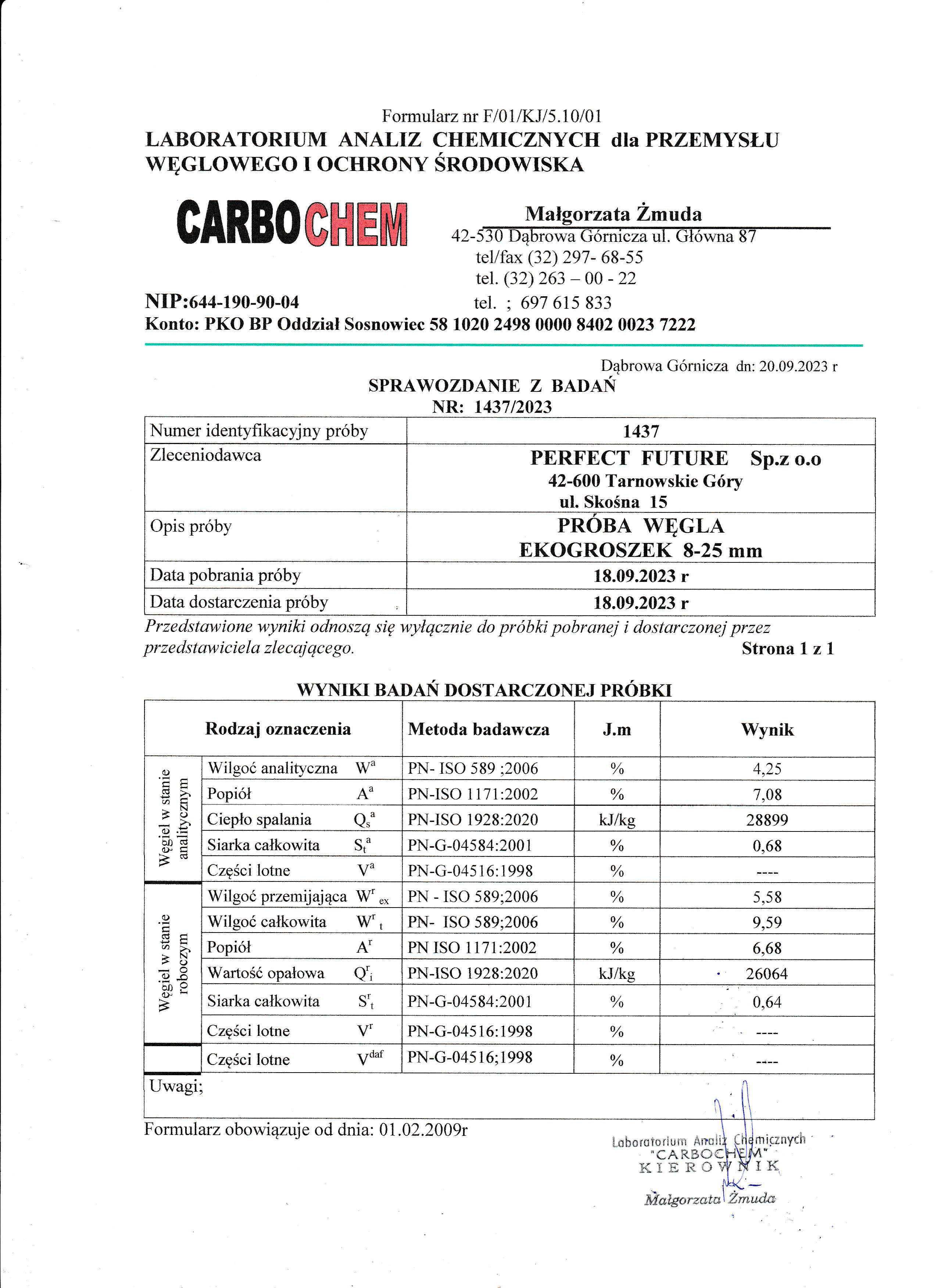 Wysokokaloryczny Ekogroszek 26-27 MJ/KG w workach 25kg Węgiel 1000KG