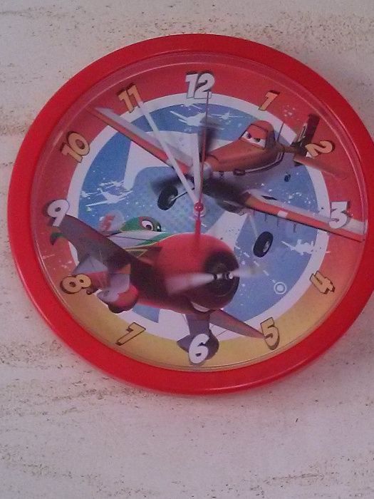 Zegar ścienny samoloty Disney 25*25