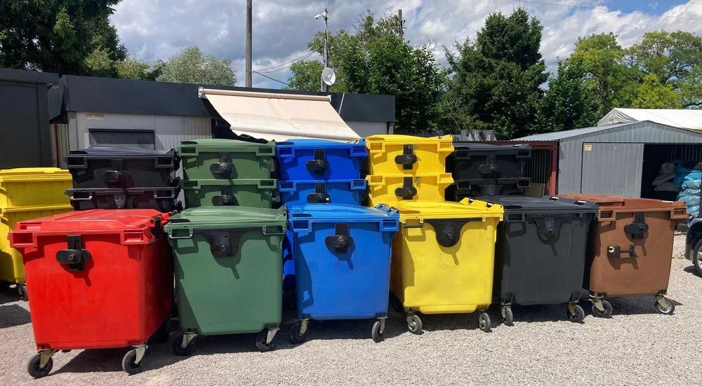 Używane pojemniki na odpady 1100l niemieckie kosze na śmieci