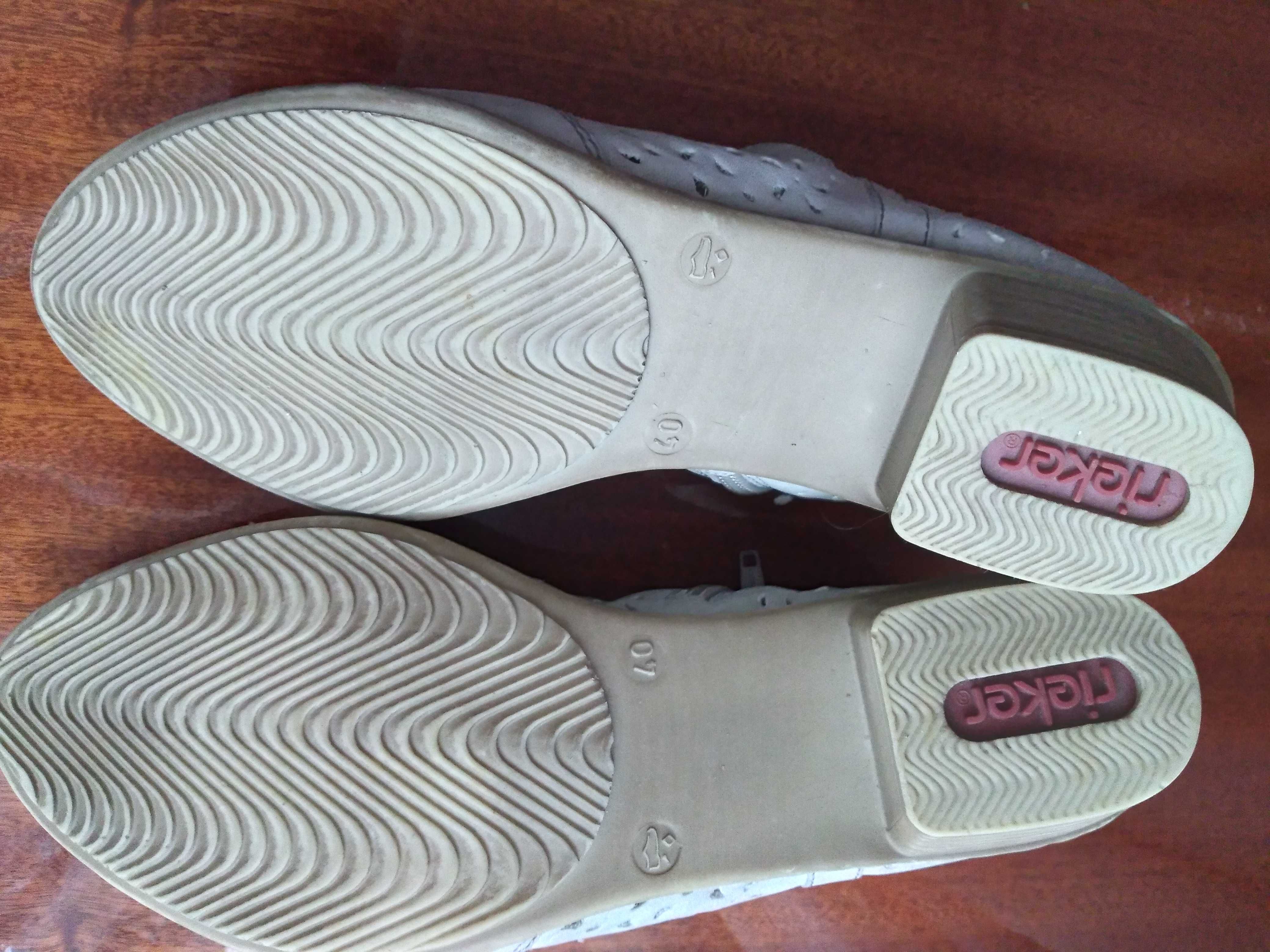 RIEKER ANTISTRESS , buty damskie, 40 , szare