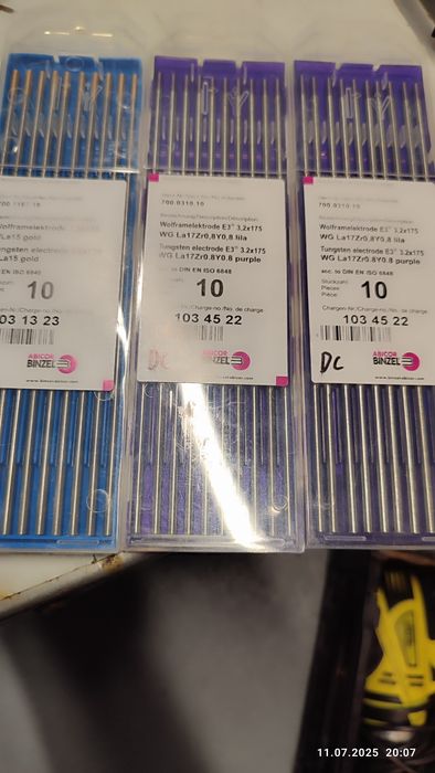 Elektrody TIG Abicor Binzel 3,2 x 175 mm  40szt