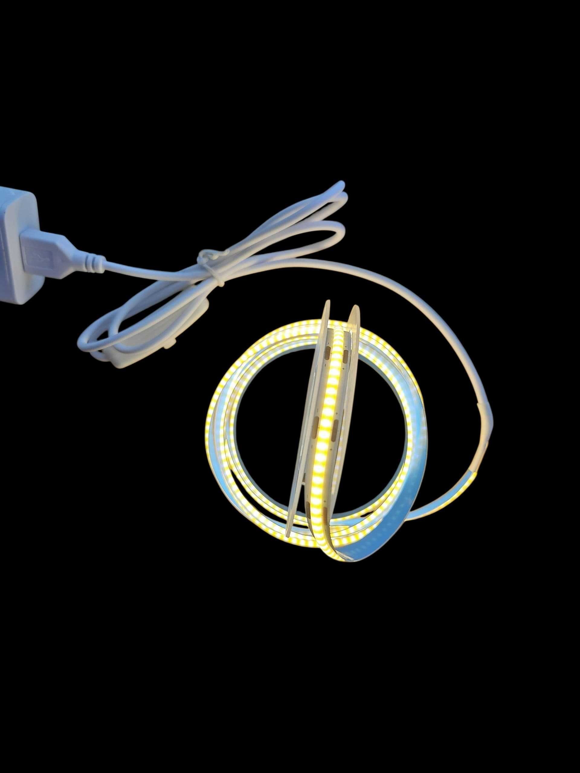 COB LED Light Strip 5V – 2 metry, zimna biel, USB