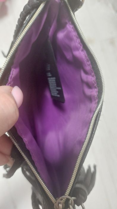 H&M torebka czarna z frędzlami