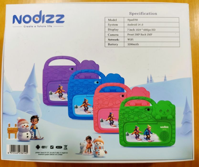 Tablet Infantil Nodizz Npad708 – Verde, Como Novo!
