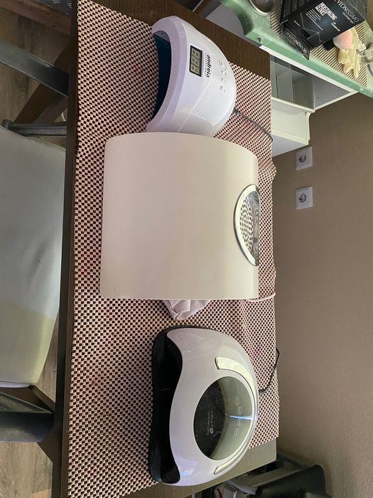 2 lâmpadas + 1 aspirador para verniz gel/gel, etc