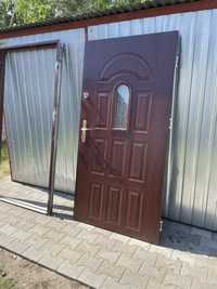 Drzwi zewnętrzne stalowe metalowe 90cm