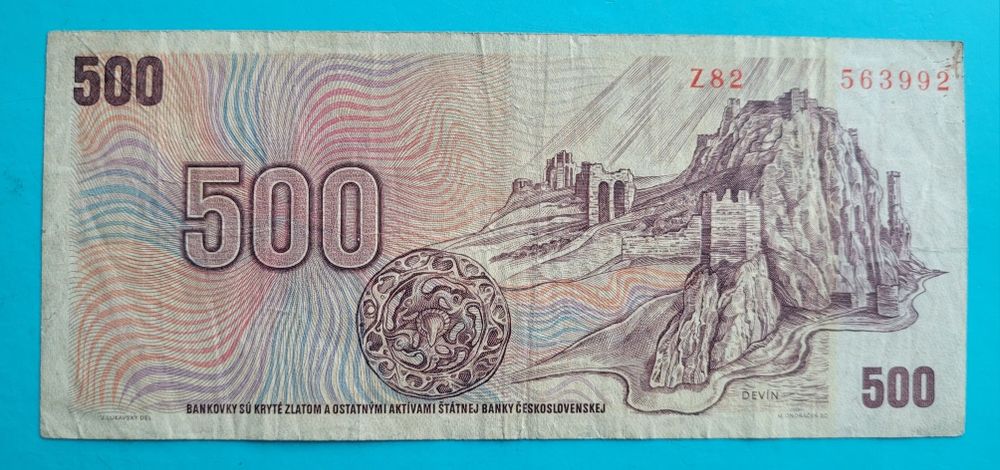 Banknot 500 koron 1973 - Czechosłowacja